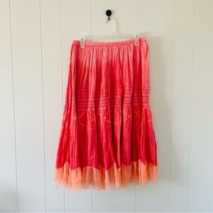 Elegant Pink and Orange Women's Skirt